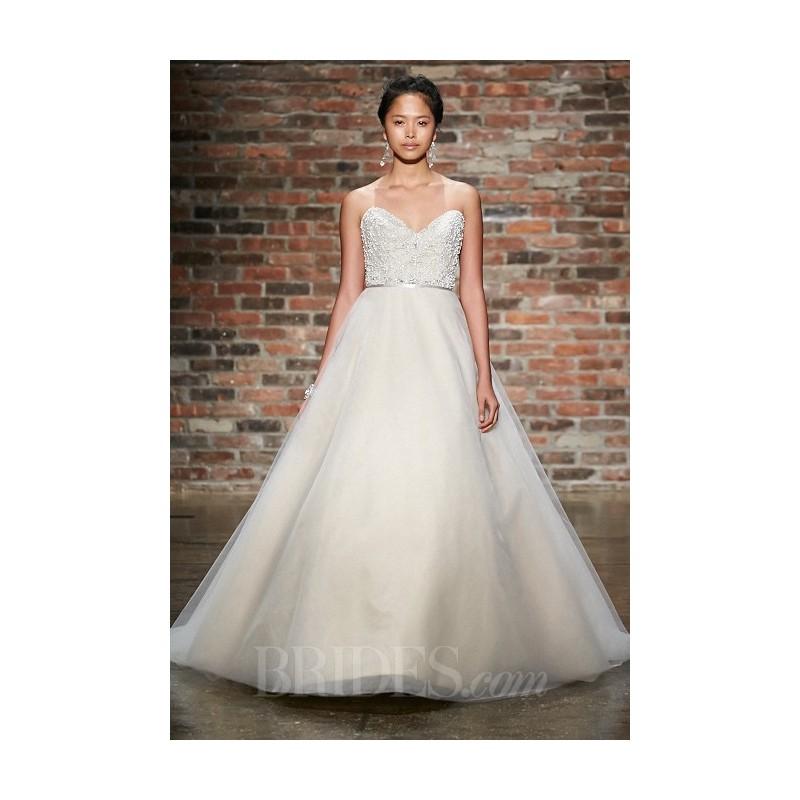 Mariage - Alvina Valenta - Spring 2014 - Style 9401 Strapless Tulle Ball Gown Wedding Dress with Beaded Bodice - Stunning Cheap Wedding Dresses