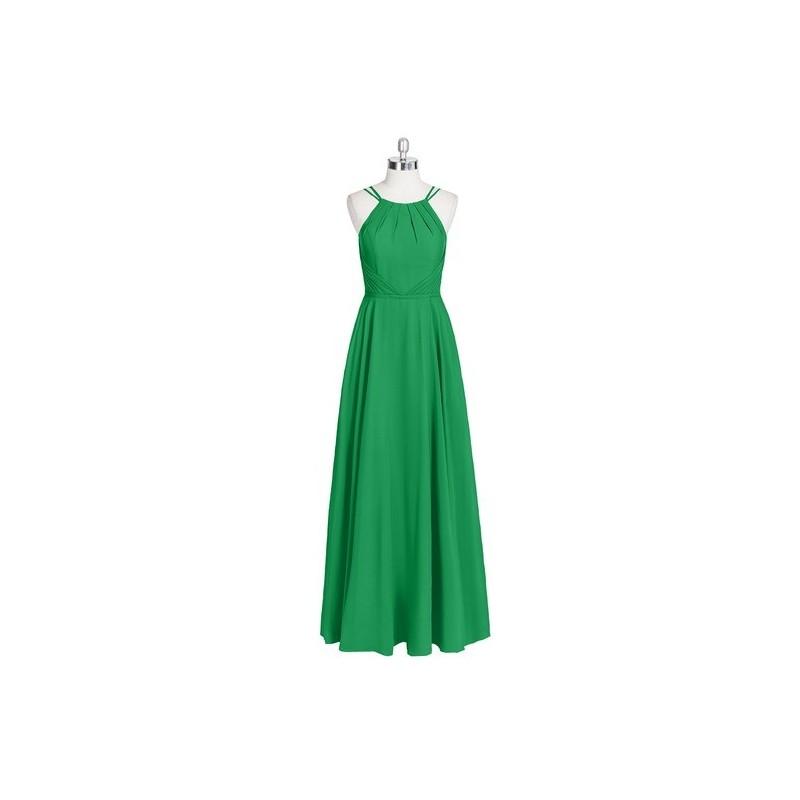 Wedding - Emerald Azazie Melinda - Strap Detail Chiffon Floor Length Halter Dress - Charming Bridesmaids Store