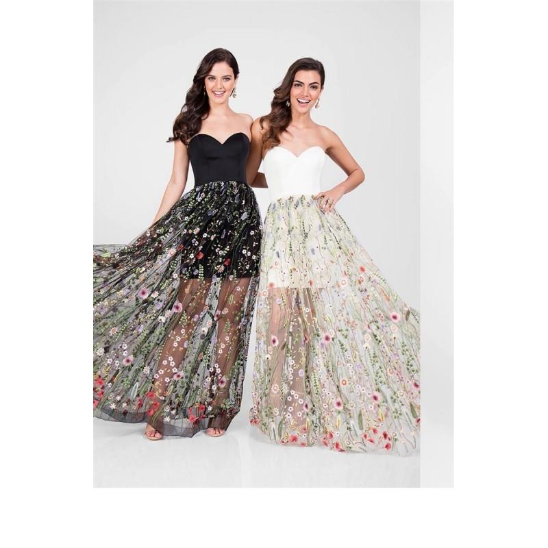 زفاف - Terani Couture - Strapless Sweetheart Floral Embroidered Dress 1711P2869 - Designer Party Dress & Formal Gown