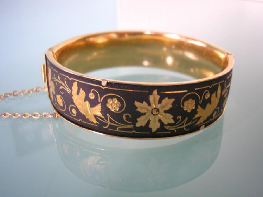 Hochzeit - Vintage Damascene Bracelet