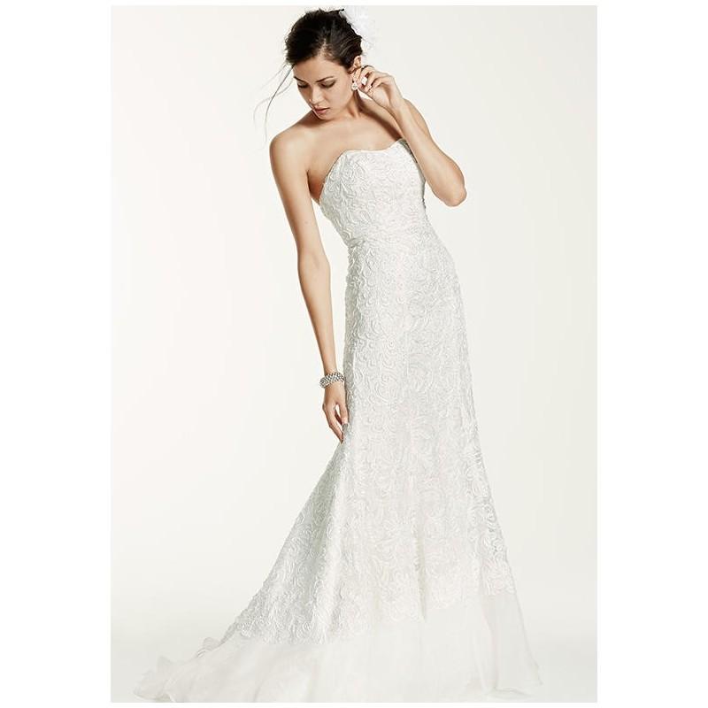 Hochzeit - David's Bridal Galina Signature Style SWG400 Wedding Dress - The Knot - Formal Bridesmaid Dresses 2018
