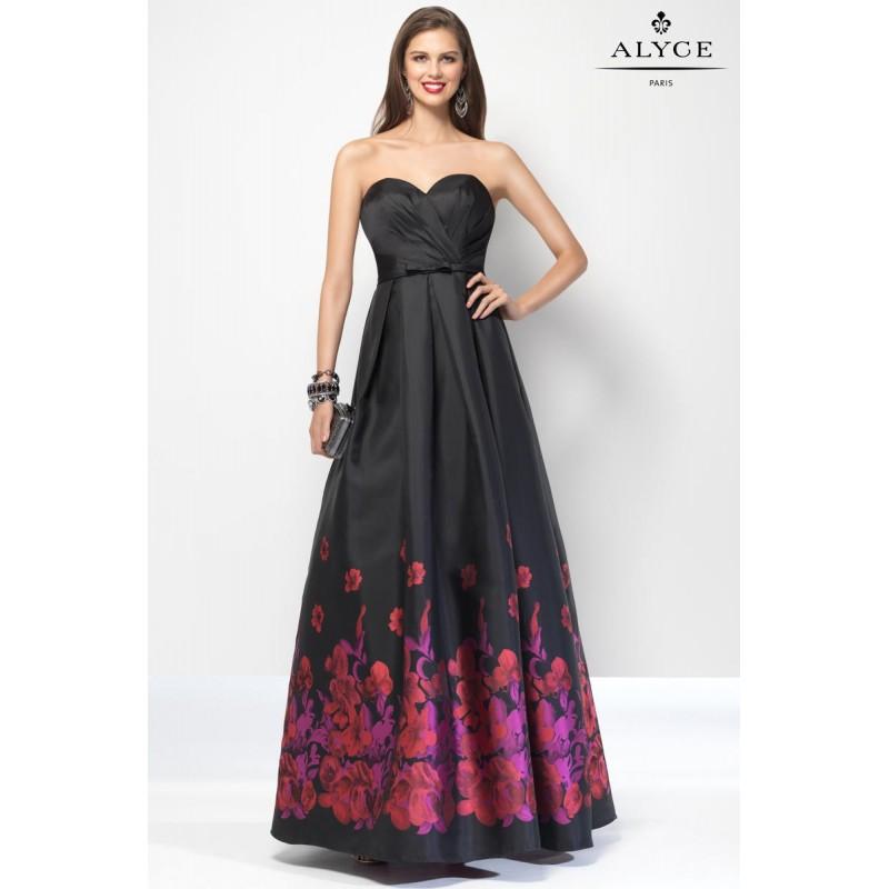 Mariage - Black/Red Alyce Prom 6672 Alyce Paris Prom - Rich Your Wedding Day