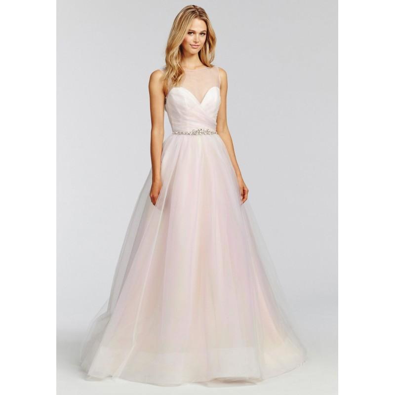 Wedding - Blush by Hayley Paige Harmony 1659 Illusion Neckline Tulle Ball Gown Wedding Dress - Crazy Sale Bridal Dresses