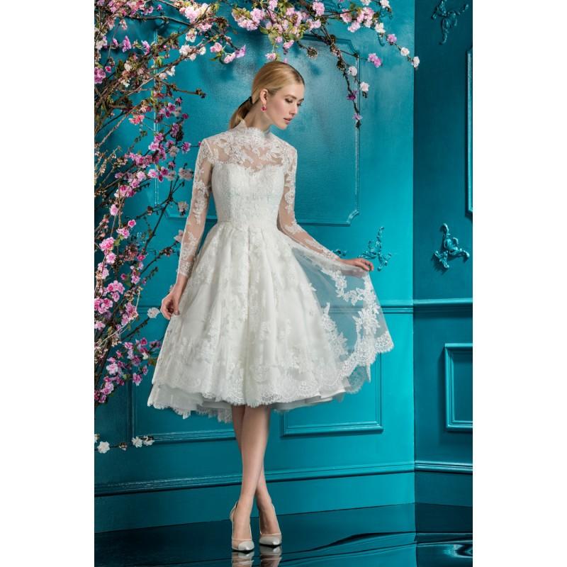 Hochzeit - Ellis Bridal 2018 Lace Short Dress 
