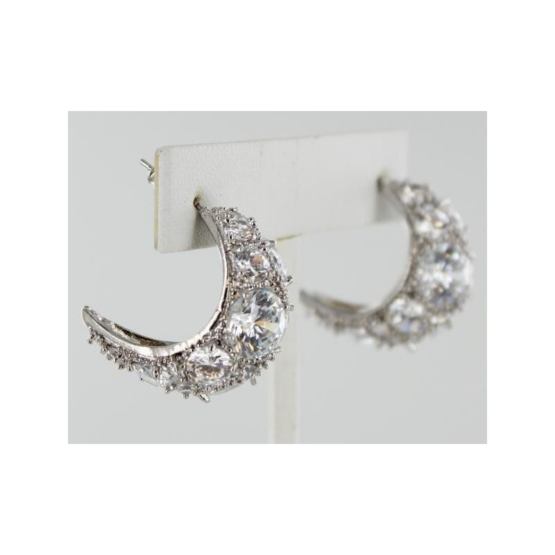 Mariage - Helens Heart Earrings JE-E10041-S-Clear Helen's Heart Earrings - Rich Your Wedding Day