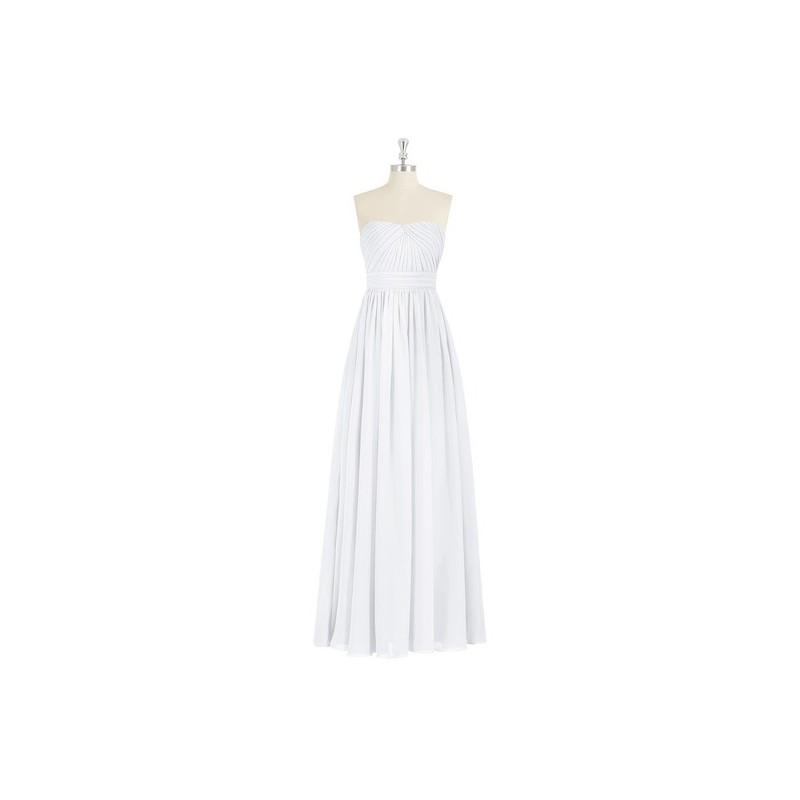 Hochzeit - White Azazie Milagros - Chiffon Back Zip Sweetheart Floor Length Dress - Simple Bridesmaid Dresses & Easy Wedding Dresses