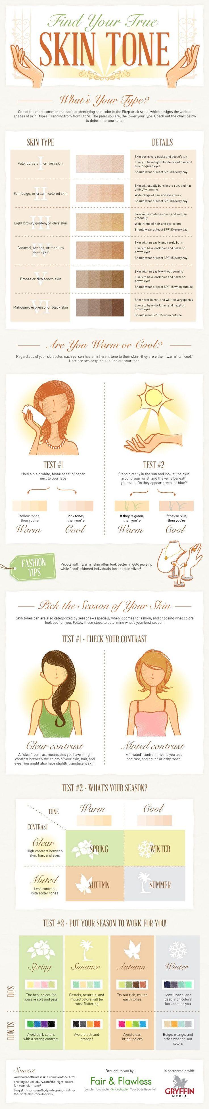 Hochzeit - How To Determine Your Skin Tone Once And For All
