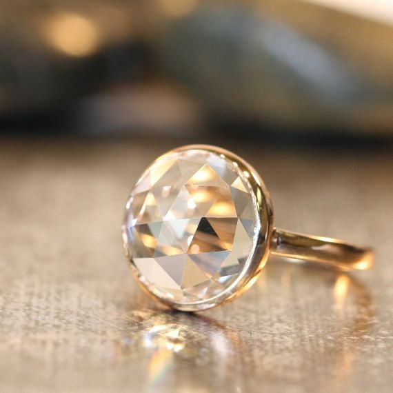 Mariage - Natural Morganite Engagement Ring 14k Rose Gold 8x8mm Cushion Peach Apricot Morganite Ring Halo Diamond Ring (Bridal Set Available)
