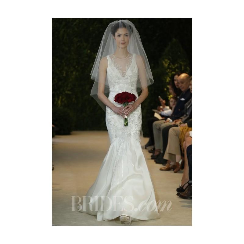Hochzeit - Carolina Herrera - Spring 2014 - Aria Silk Organza Gown With Illusion V-Neckline - Stunning Cheap Wedding Dresses