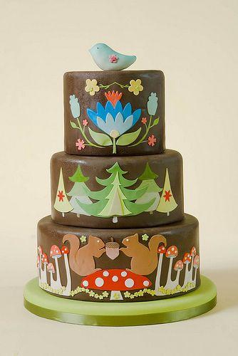 Hochzeit - OMG, This Is Too Cute.  Woodland Cake.  Where Can I Find A Bakery That Can Make This? 