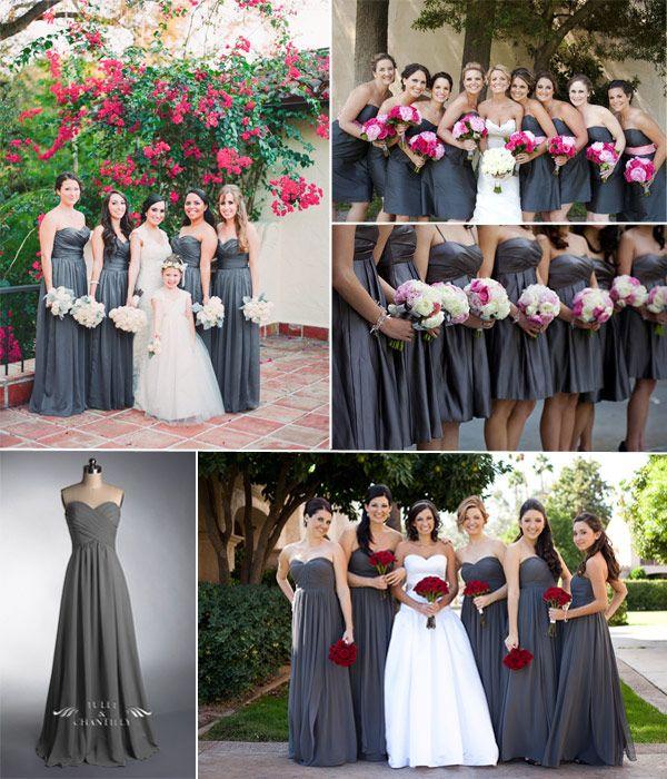 Wedding - We Love Grey Bridesmaid Dresses In 2014