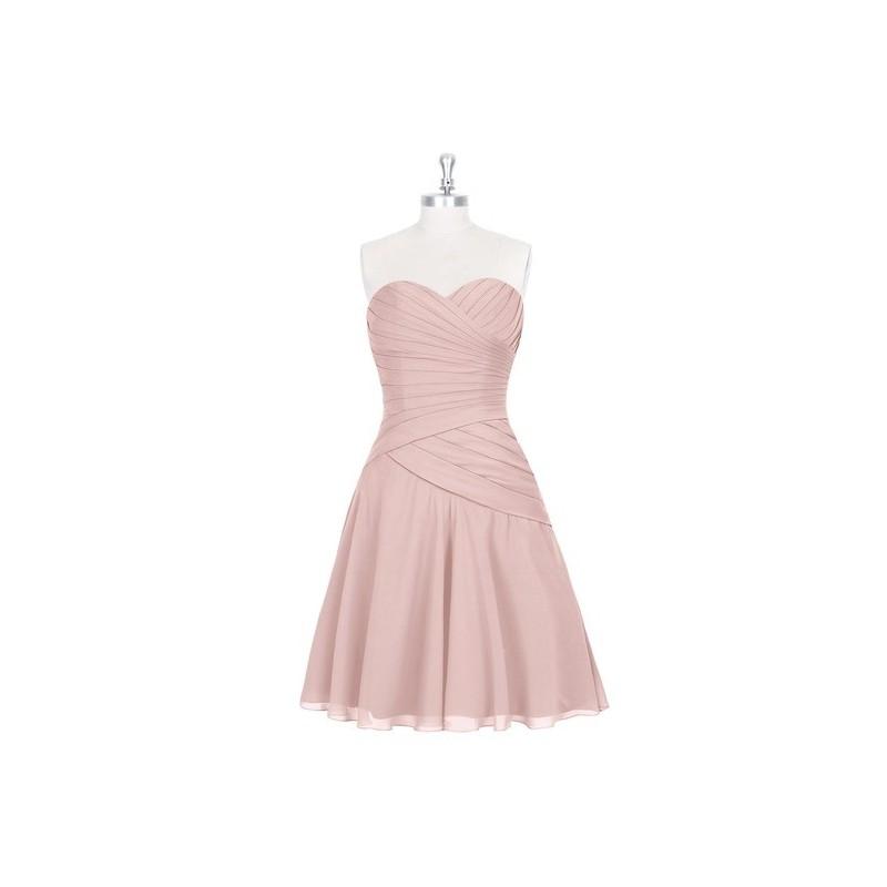 زفاف - Dusty_rose Azazie Sofia - Knee Length Back Zip Sweetheart Chiffon Dress - Charming Bridesmaids Store