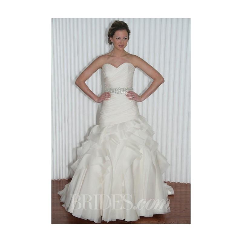 Wedding - Modern Trousseau - Spring 2014 - Tanner Strapless Mermaid Wedding Dress with Asymmetric Ruffle Skirt - Stunning Cheap Wedding Dresses