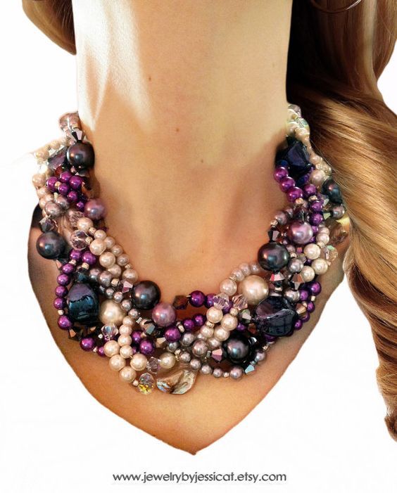 زفاف - Image Result For Pink Braided Pearl Necklace 