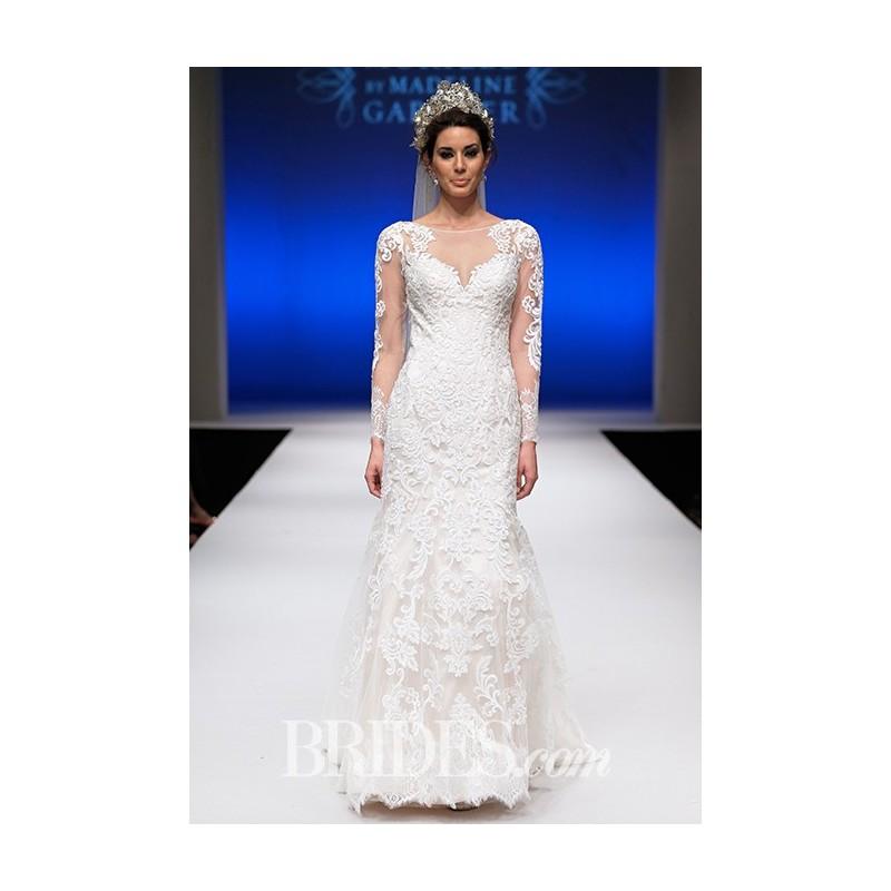 Mariage - Mori Lee - Fall 2015 - Style 2725 Long Sleeve Lace Illusion Neckline Sheath Wedding Dress - Stunning Cheap Wedding Dresses