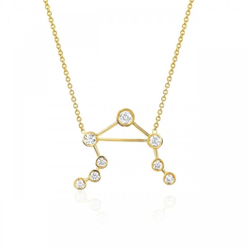 Hochzeit - Logan Hollowell - Libra Diamond Constellation Necklace - Designer Party Dress & Formal Gown