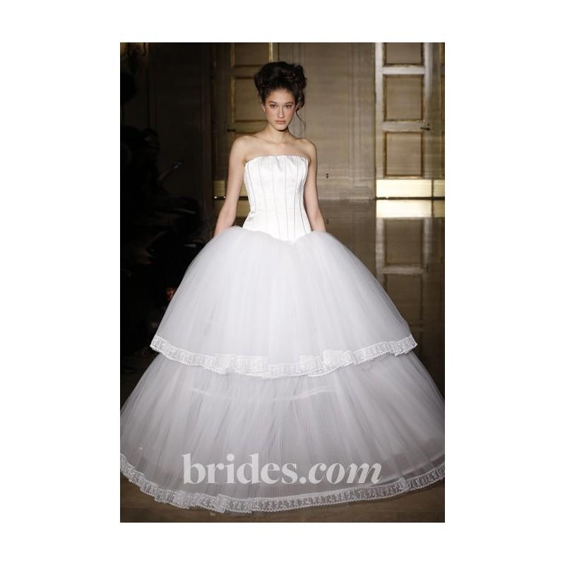 زفاف - Douglas Hannant - Fall 2013 - Strapless Satin and Lace Ball Gown Wedding Dress - Stunning Cheap Wedding Dresses
