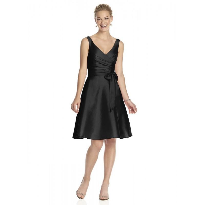 Hochzeit - Alfred Sung - D624 Bridesmaid Dress in Black - Designer Party Dress & Formal Gown