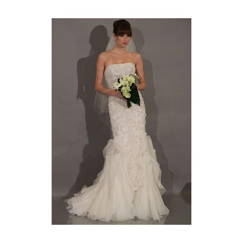 Свадьба - Theia - Fall 2012 - Style 881167 Strapless Beaded Mermaid Wedding Dress with Layered Organza Skirt - Stunning Cheap Wedding Dresses