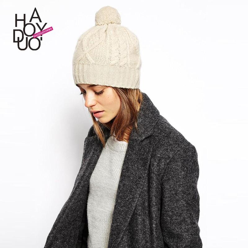 زفاف - 2017 winter dress new wool ball earmuffs crown molding knit wool hat - Bonny YZOZO Boutique Store