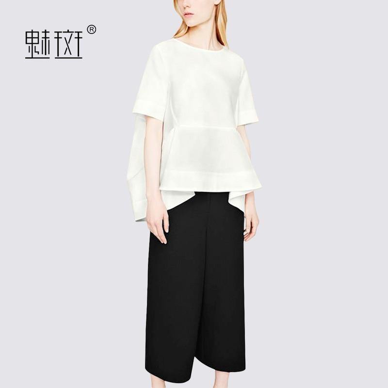 Wedding - Casual Oversized Vogue Short Sleeves Summer Outfit Twinset T-shirt - Bonny YZOZO Boutique Store