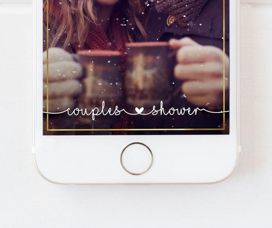 Hochzeit - Couples Shower Snapchat Geofilter Gold, Couples Shower Geofilter, Couples Shower Filter,Wedding Weekend Geofilter, Couples Shower,Gold