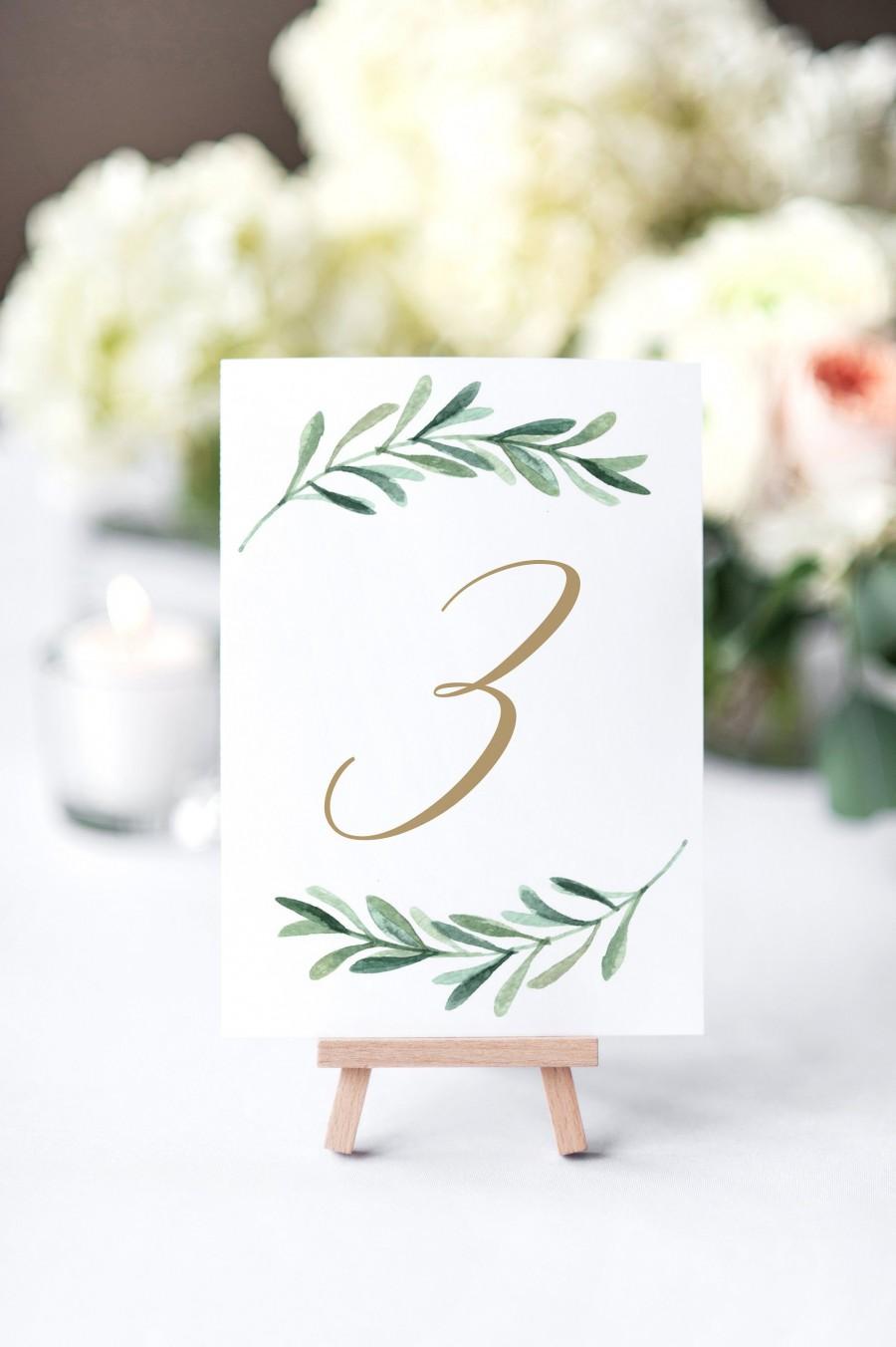 Hochzeit - SALE! Table Numbers, Wedding Table Number, Printed Table Number, Script Table Number, Modern Table Number,  - Edit in Word or Pages
