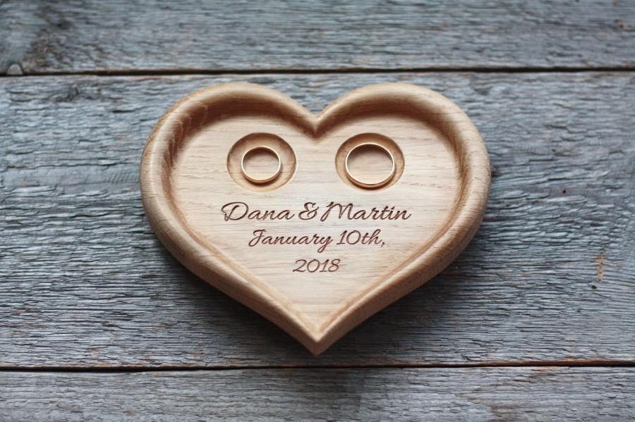 زفاف - Heart shaped Pillow Wedding ring box alternative Wedding heart Wedding plaque Wedding Ring Dish Wedding Ring Plate Wedding Ring Bearer