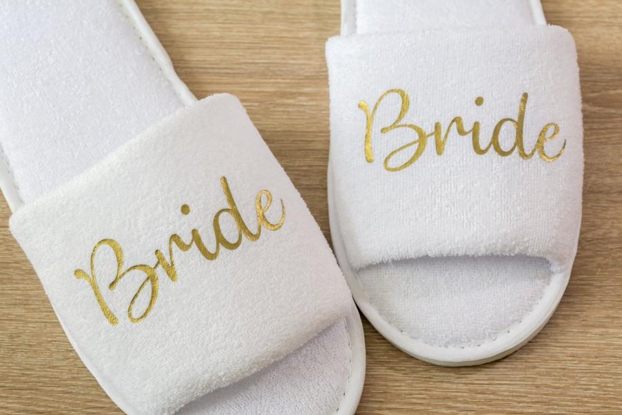 I DO diamond ring slippers wedding spa bride to be personalised diamante gift 