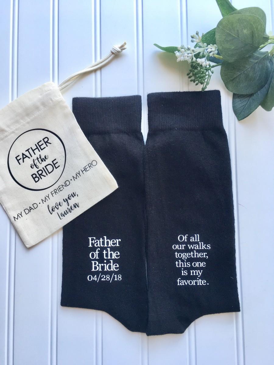 Wedding - Father of the Bride socks, personalized father of the bride, father of the bride gift, father of the bride shirt, Wedding socks, wedding.