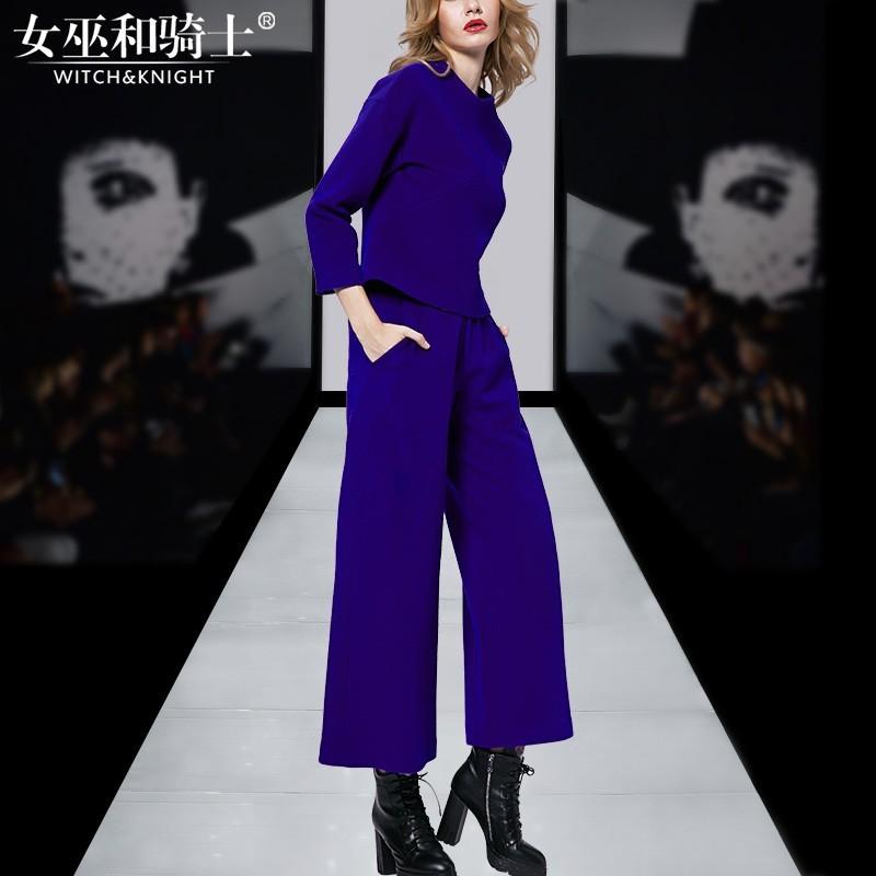زفاف - 2017 new simple woolen jacket for fall/winter suit wide leg Pant Women's clothing - Bonny YZOZO Boutique Store
