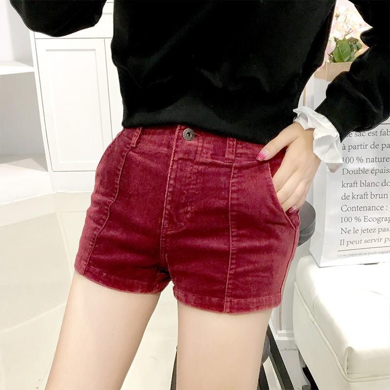 Mariage - Vintage Student Style Slimming High Waisted Corduroy Summer Flexible Casual Short - Bonny YZOZO Boutique Store