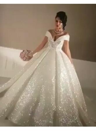Wedding - Elegante Brautkleider Prinzessin Pailletten Hochzeitskleider Günstig Online Modellnummer: XY192