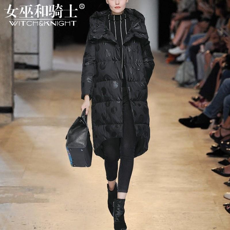 زفاف - Oversized Duck Down Winter Black Feather jacket Hat Coat - Bonny YZOZO Boutique Store