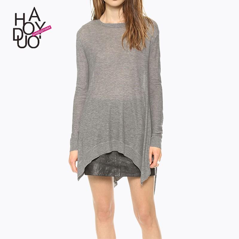 Mariage - Oversized Vogue Simple Asymmetrical One Color Spring Casual Sweater - Bonny YZOZO Boutique Store