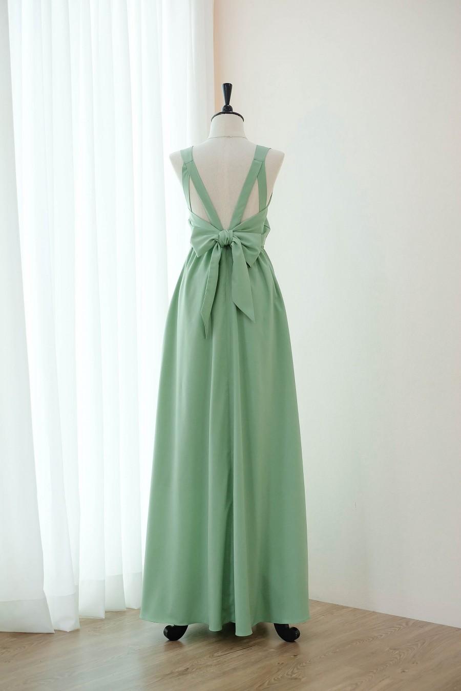 Свадьба - Sage green dress Long Bridesmaid dress Wedding Dress Long Prom dress Party dress Cocktail dress Maxi dress Evening Gown