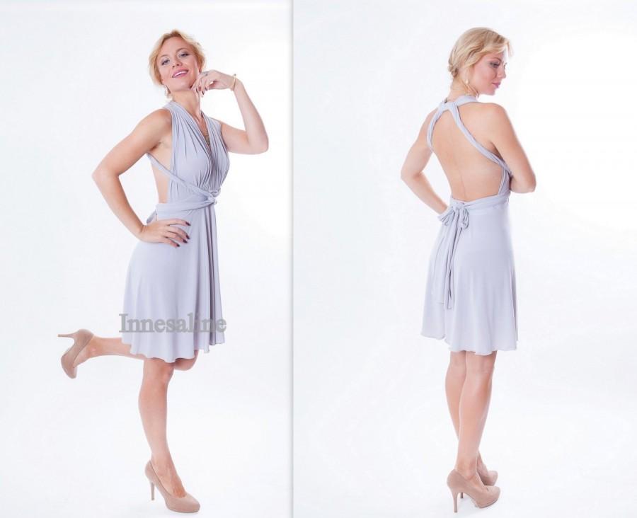 Свадьба - Infinity dress in light gray color, Bridesmaid  dress with matching tube top