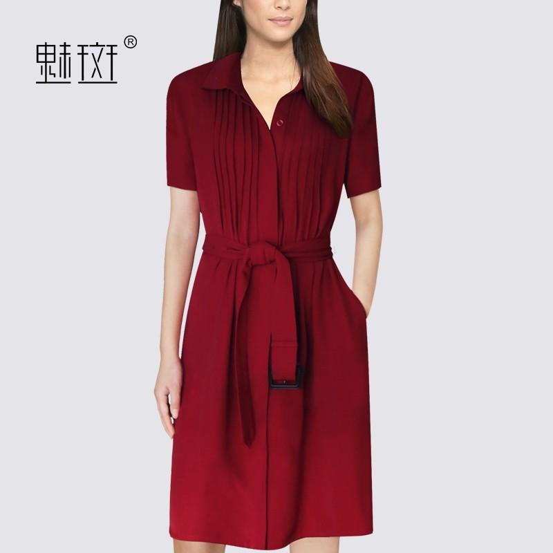 زفاف - Summer 2017 new slim temperament dress elegant fashion short sleeve dress - Bonny YZOZO Boutique Store
