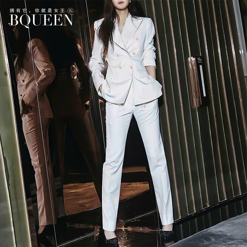 زفاف - 2017 fashion week Haute Couture women's clothing career women women's plus size career suits lapel jacket trousers two piece set - Bonny YZOZO Boutique Store