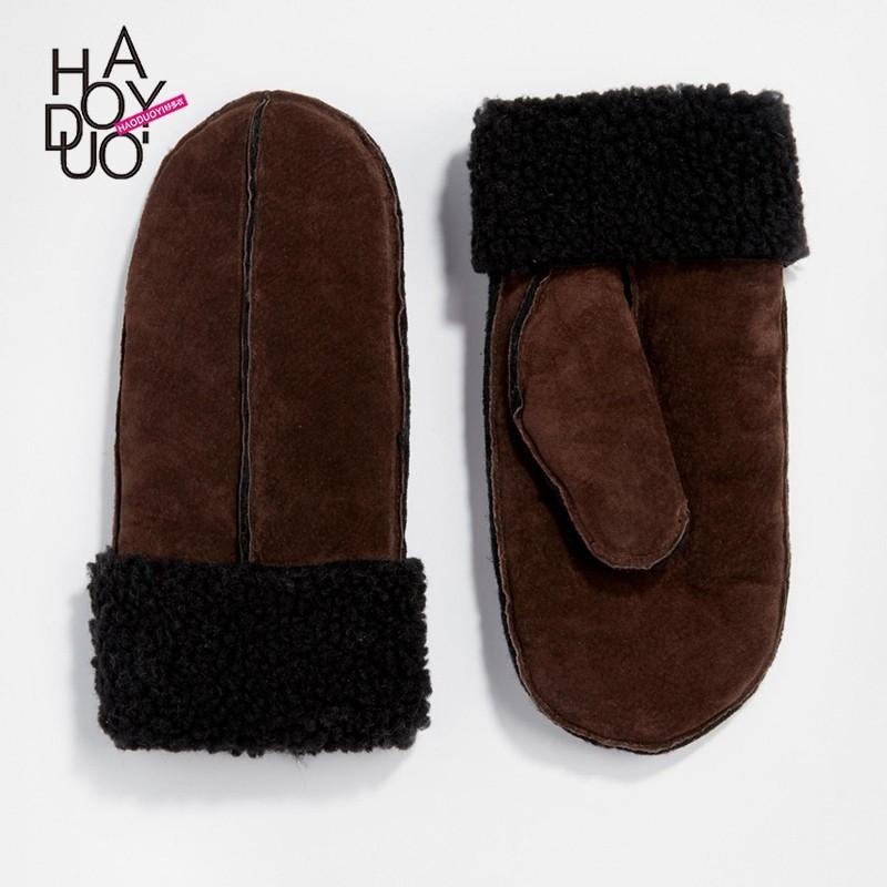 Mariage - Winter new fashion, warm and even suede glove outdoor wind lambs wool gloves women - Bonny YZOZO Boutique Store