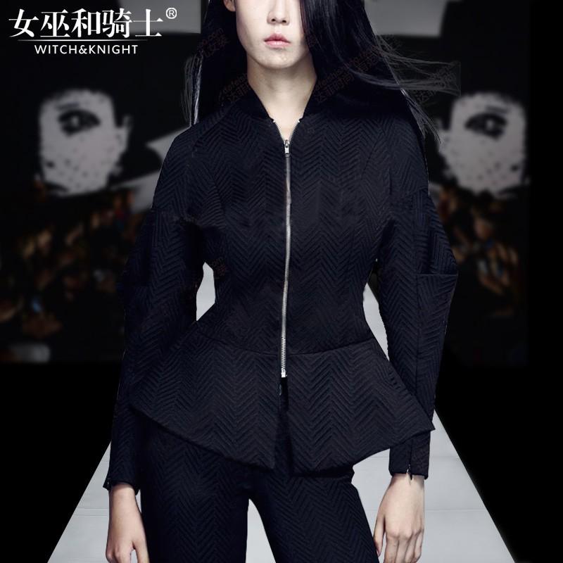 زفاف - Vogue Slimming Black It Girl Outfit Coat Skinny Jean - Bonny YZOZO Boutique Store