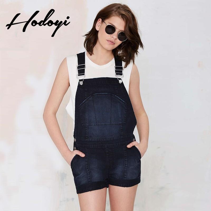 Wedding - Fall 2017 new ladies ' College-style suspenders straps one-piece shorts vest and shorts women - Bonny YZOZO Boutique Store