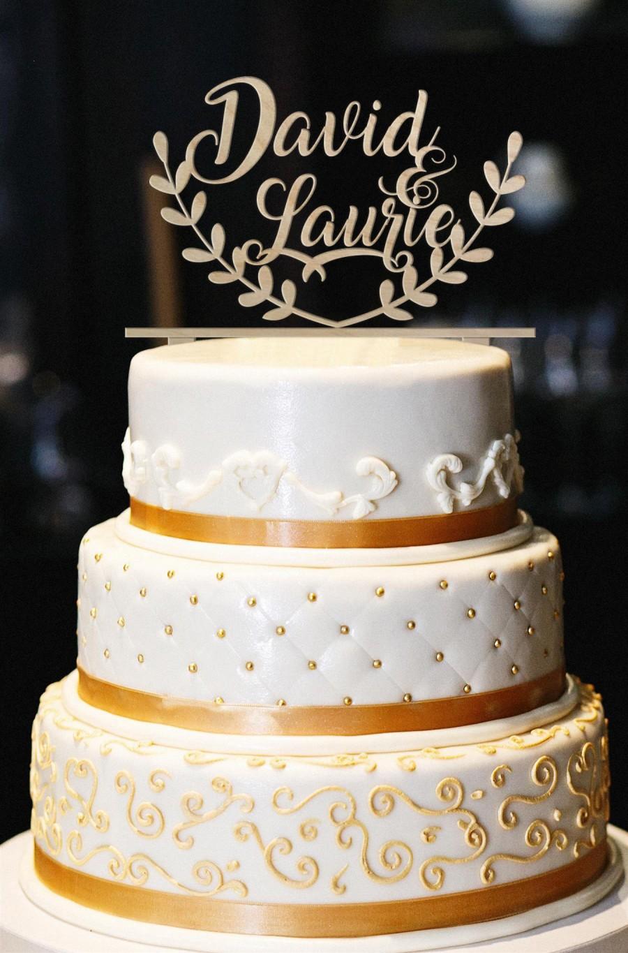 Mariage - Rustic Wedding Cake Topper, Personalized Wood Wedding Cake Topper, Engagement Cake Topper, Rustic Wedding Decor , Rustic Cake Topper