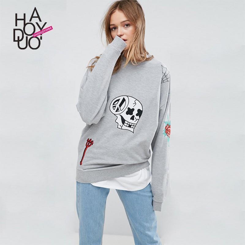 Hochzeit - Street Style Oversized Vogue Printed Fall Casual Hoodie - Bonny YZOZO Boutique Store