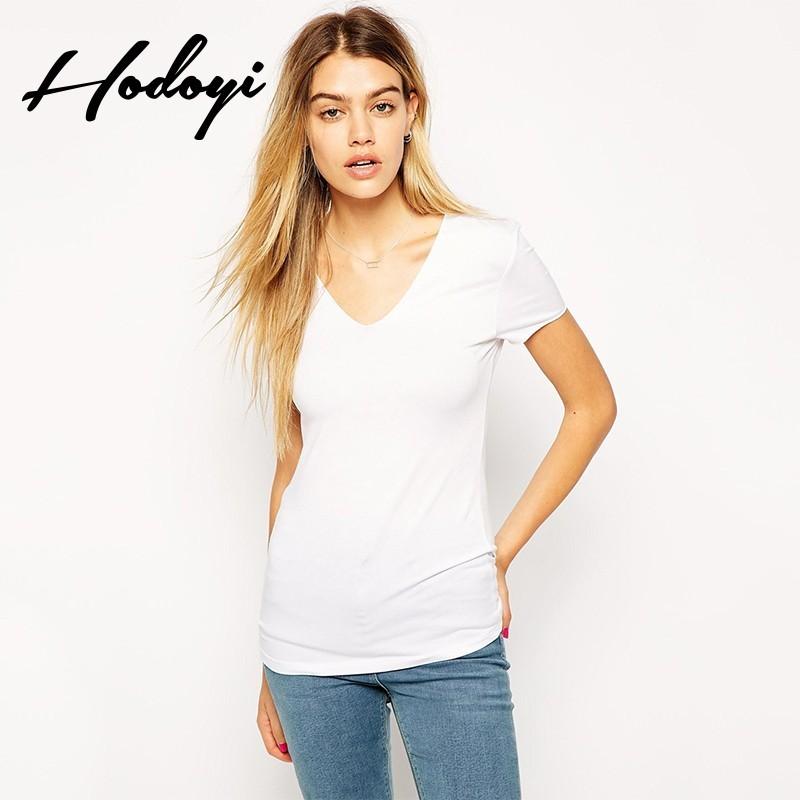 Свадьба - Must-have Vogue Sexy Slimming V-neck One Color Summer Casual Short Sleeves T-shirt - Bonny YZOZO Boutique Store