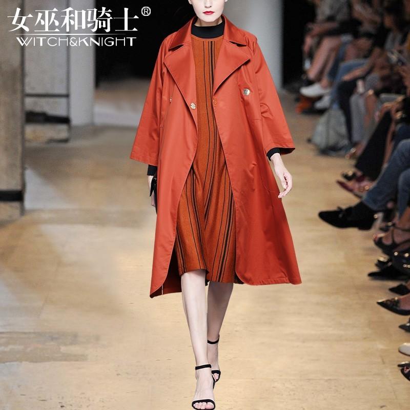 Mariage - Vogue Attractive Over Knee 9/10 Sleeves Suit Tie Overcoat Coat - Bonny YZOZO Boutique Store