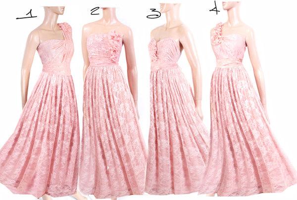 Wedding - Bridesmaid lace gown/wedding party dress/wedding guest dress/reception/prom/formal/evening/cockail/floor length dress