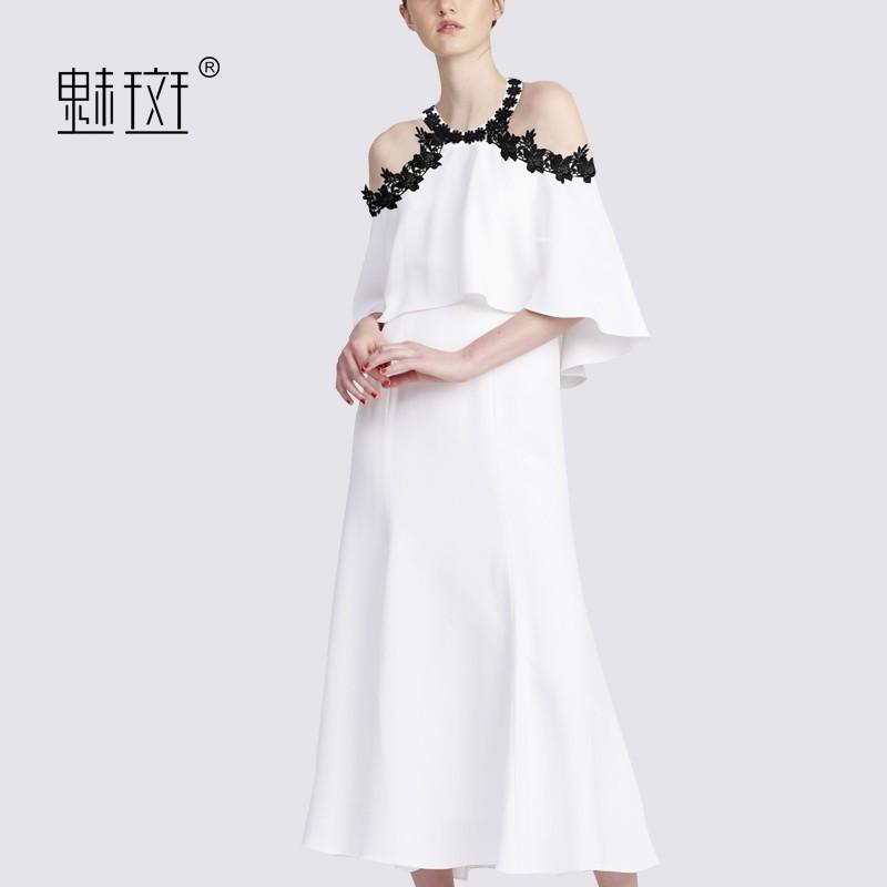 زفاف - Elegant Embroidery Plus Size 1/2 Sleeves White It Girl Summer Dress - Bonny YZOZO Boutique Store