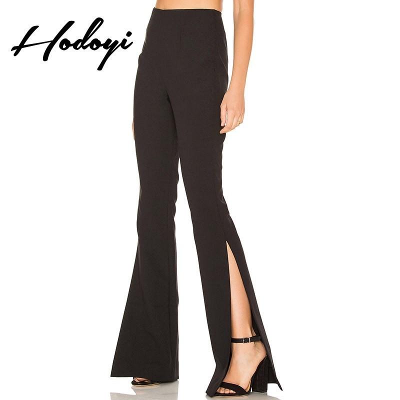 Wedding - Must-have Vogue Slimming High Waisted Summer Split Flare Trouser Casual Trouser - Bonny YZOZO Boutique Store