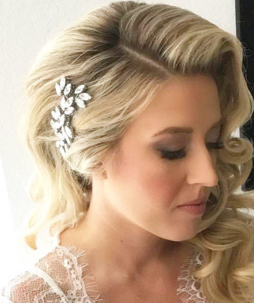 Hochzeit - Bridal hair comb, Crystal hair comb, Wedding hair accessories, Wedding headpiece, Swarovski hair comb, Leaf hair comb, Bridal hair vine